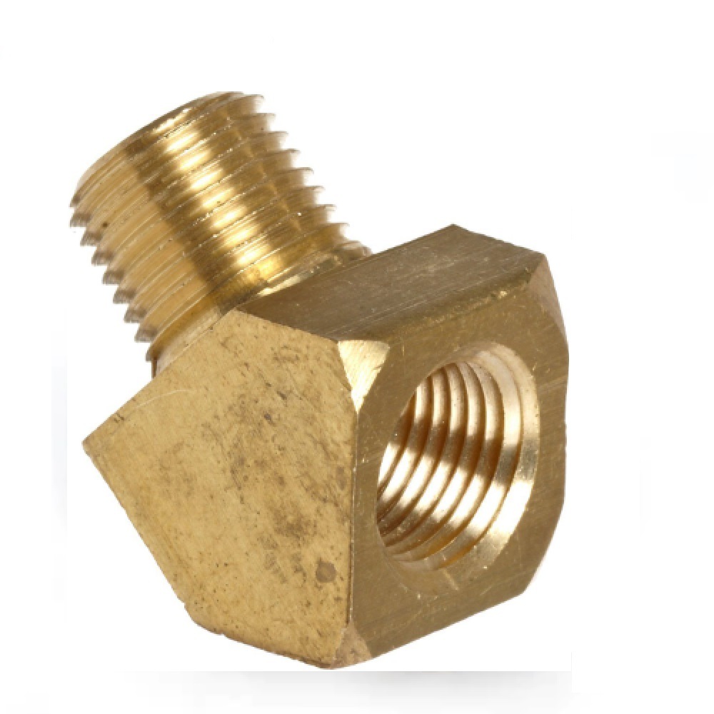 124A-A ANDERSON BRASS FITTING<BR>1/8" NPT MALE/FEMALE 45DEG STREET ELBOW